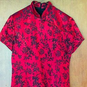 Satin dressy holiday top